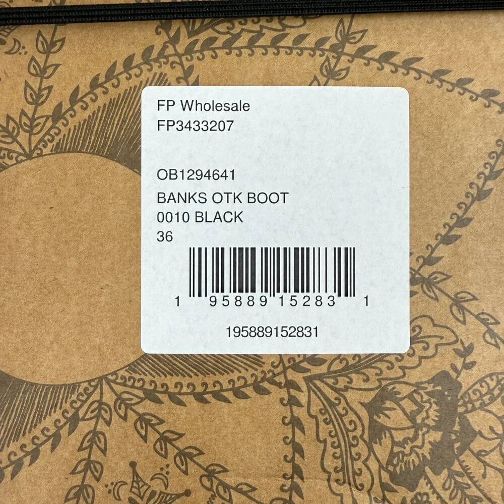 NWT Free People Banks Over The Knee Boots Black Suede Size 36.5 | Made in Spain